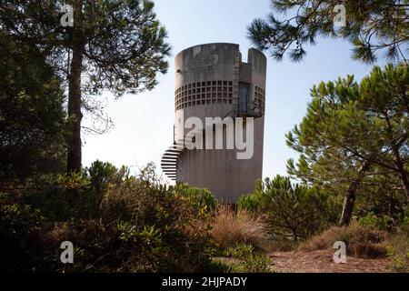 Casa Gomis par l'architecte Antoni Bonet Castellana, situé à El Prat de Llobregat (Barcelone).Également connu sous le nom de la Ricarda. Banque D'Images