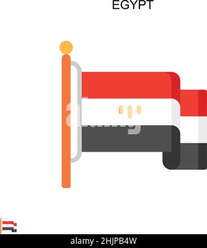 Égypte icône de vecteur simple.Modèle de conception de symbole d'illustration pour élément d'interface utilisateur Web mobile. Illustration de Vecteur