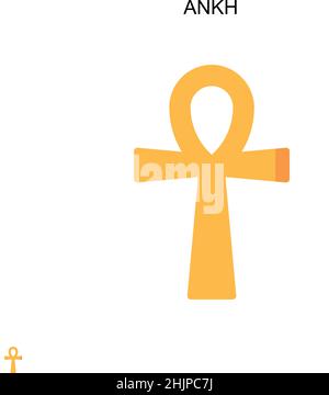 Icône de vecteur simple ankh.Modèle de conception de symbole d'illustration pour élément d'interface utilisateur Web mobile. Illustration de Vecteur