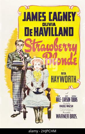 JAMES CAGNEY et OLIVIA DE HAVILLAND dans LA BLONDE DES FRAISES (1941), réalisé par RAOUL WALSH.Crédit: WARNER BROTHERS / Album Banque D'Images