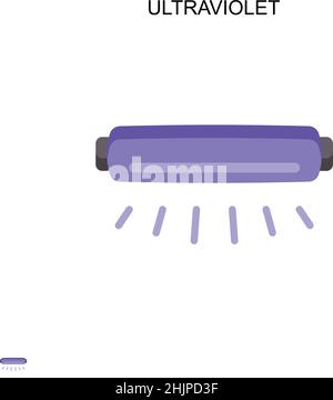 Icône de vecteur simple ultraviolet.Modèle de conception de symbole d'illustration pour élément d'interface utilisateur Web mobile. Illustration de Vecteur