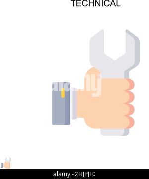 Icône de vecteur simple technique.Modèle de conception de symbole d'illustration pour élément d'interface utilisateur Web mobile. Illustration de Vecteur