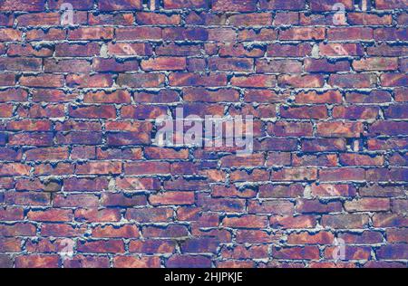 Briques rugueuses du mur du bâtiment, arrière-plan texturé. Banque D'Images