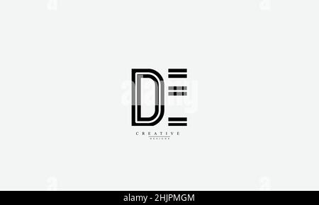 DE ED D E lettres alphabétiques initiales logo monogramme Illustration de Vecteur