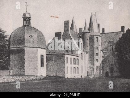 Château des rochers, un lien avec Mme de Sevigne. Ille-et-Vilaine. Bretagne (1923) Banque D'Images