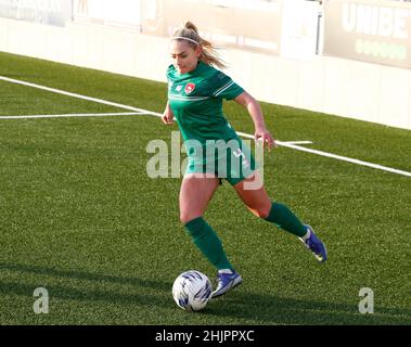 BILLERICAY, ANGLETERRE - JANVIER 30: Coventry United LFC Charlie Estcourt lors de la FA Women's FA Cup quatrième tour propre entre Billericay Town Women Banque D'Images