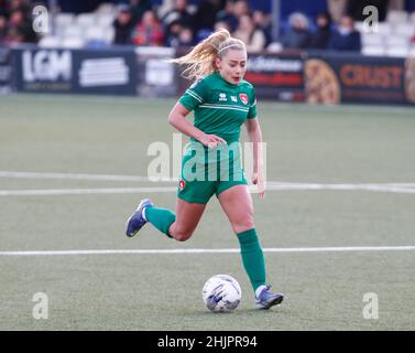 BILLERICAY, ANGLETERRE - JANVIER 30: Coventry United LFC Charlie Estcourt lors de la FA Women's FA Cup quatrième tour propre entre Billericay Town Women Banque D'Images