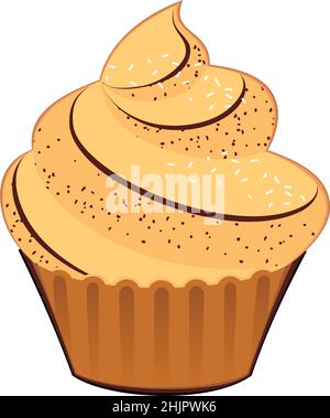 Petits gâteaux crème réalistes sur fond blanc - illustration vectorielle Illustration de Vecteur