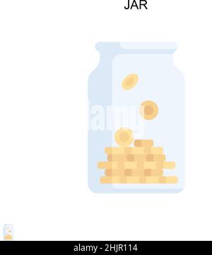 Icône de vecteur simple JAR.Modèle de conception de symbole d'illustration pour élément d'interface utilisateur Web mobile. Illustration de Vecteur