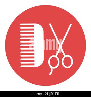 Icône en glyphe pour le toilettage des animaux, les brosses à cheveux et les ciseaux.Signe animal.Symbole graphique pour la conception, le logo, l'application et l'interface utilisateur du site Web vétérinaire et des animaux de compagnie Illustration de Vecteur