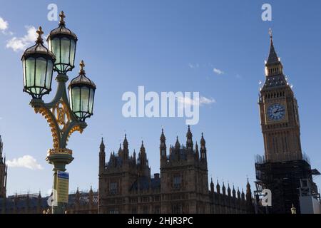 Londres, Royaume-Uni, 31 janvier 2022: Le Parlement du Palais de Westminster où le Premier ministre Boris Johnson prendra la parole cet après-midi au sujet des conclusions du rapport compilé par la fonctionnaire Sue Gray sur les violations des lois sur le confinement au 10 Downing Street pendant la pandémie du coronavirus.Anna Watson/Alay Live News Banque D'Images