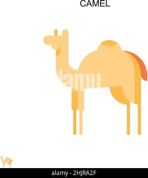 Icône de vecteur simple Camel.Modèle de conception de symbole d'illustration pour élément d'interface utilisateur Web mobile. Illustration de Vecteur