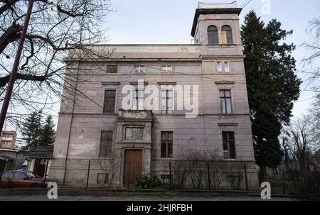 Swidnica, Pologne - 13 janvier 2022.Le meilleur ace allemand Manfred von Richthofen (Baron rouge) a vécu ici.Il était un pilote de chasse allemand et est tombé sur 21 AP Banque D'Images