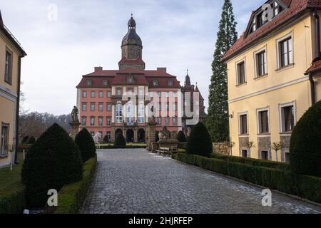 Walbrzych, Pologne - 13 janvier 2022.Projekt Riese, château de Ksiaz.Les nazis s'y sont ennuyé des centaines de mètres de tunnels souterrains en WW2.Il est localisé Banque D'Images