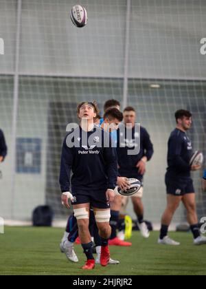 Édimbourg, Écosse, Royaume-Uni.Janvier 31st 2022.Rugby Guinness six Nations : ScotlandÕs Jamie Ritchie pendant la session d'entraînement de l'équipe de rugby d'Écosse, Oriam Sports Center, Riccarton, Édimbourg.Crédit : Ian Rutherford/Alay Live News. Banque D'Images