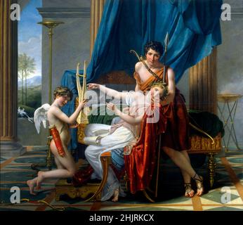Sappho et Phaon de Jacques-Louis David (1748-1825), huile sur toile, 1809 Banque D'Images