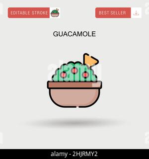 Icône de vecteur simple de guacamole. Illustration de Vecteur