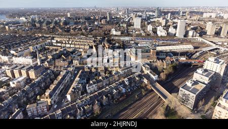 Clapham Junction, The Winstanley Estate and Cotton Row, Wandsworth, Londres, Angleterre Banque D'Images