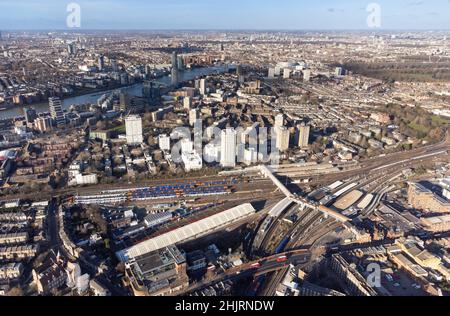 Clapham Junction, The Winstanley Estate and Cotton Row, Wandsworth, Londres, Angleterre Banque D'Images