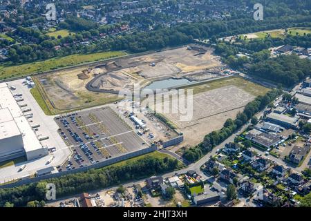 Vue aérienne, Edeka central warehouse Oberhausen, Logport 5, Logport V, Schwarze Heide, Oberhausen,Région de la Ruhr, Rhénanie-du-Nord-Westphalie, Allemagne, DE, EUR Banque D'Images