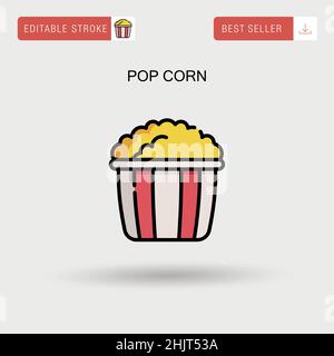 Pop corn simple vector icon. Illustration de Vecteur