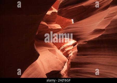 La forme de l'aigle, symbole de l'État-Unis d'Amérique, dans l'Antelope Canyon en Arizona Banque D'Images