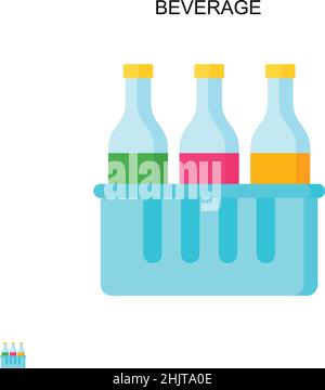 Icône de vecteur simple de boisson.Modèle de conception de symbole d'illustration pour élément d'interface utilisateur Web mobile. Illustration de Vecteur