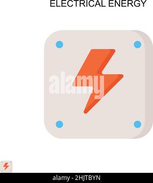 Icône de vecteur simple d'énergie électrique.Modèle de conception de symbole d'illustration pour élément d'interface utilisateur Web mobile. Illustration de Vecteur