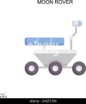 Icône de vecteur simple Moon rover.Modèle de conception de symbole d'illustration pour élément d'interface utilisateur Web mobile. Illustration de Vecteur