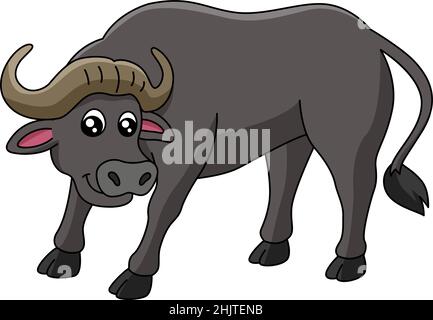 Illustration du vecteur Buffalo Cartoon Clipart Illustration de Vecteur