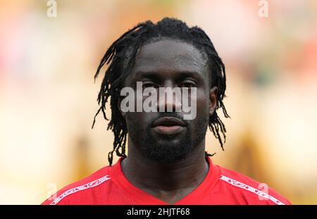 Douala, Cameroun, 29 janvier 2022: PA Modou Jagne de Gambie pendant le Cameroun contre la Gambie, coupe d'Afrique des Nations au stade de Japoma.Prix Kim/CSM. Banque D'Images