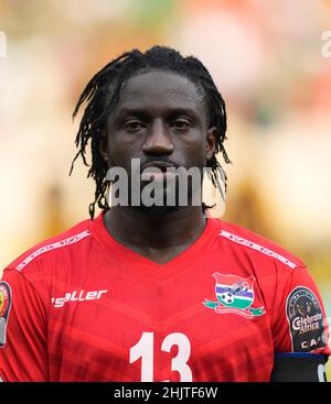 Douala, Cameroun, 29 janvier 2022: PA Modou Jagne de Gambie pendant le Cameroun contre la Gambie, coupe d'Afrique des Nations au stade de Japoma.Prix Kim/CSM. Banque D'Images