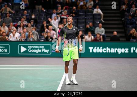 Gael Monfils de France lors du Rolex Paris Masters 2021, ATP Masters 1000 tennis Tournament, le 2 novembre 2021 au Accor Arena de Paris, France - Banque D'Images