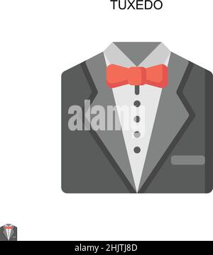 Icône de vecteur simple Tuxedo.Modèle de conception de symbole d'illustration pour élément d'interface utilisateur Web mobile. Illustration de Vecteur