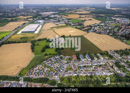 Photographie aérienne, siège de New Woolworth et centre logistique, IKEA Furnishing Store Kamen, Deutsche Post DHL Logistics, Unna Kamen Industrial es Banque D'Images