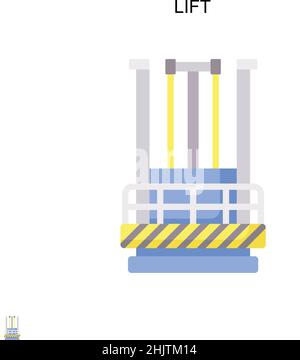 Icône de vecteur simple de levage.Modèle de conception de symbole d'illustration pour élément d'interface utilisateur Web mobile. Illustration de Vecteur