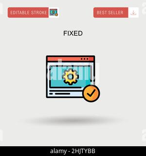 Icône de vecteur simple fixe. Illustration de Vecteur