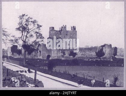 Château du roi John, Trim. Comté Meath (1913) Banque D'Images