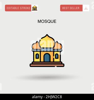 Icône de vecteur simple mosquée. Illustration de Vecteur