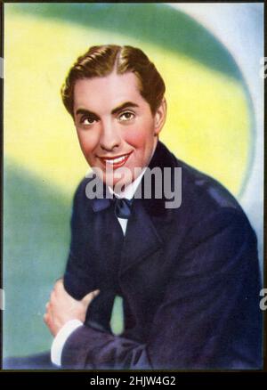 Tyrone Power en couleur vintage publicité photo Banque D'Images