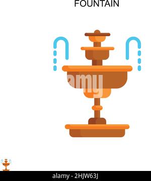 Icône vectorielle simple Fountain.Modèle de conception de symbole d'illustration pour élément d'interface utilisateur Web mobile. Illustration de Vecteur