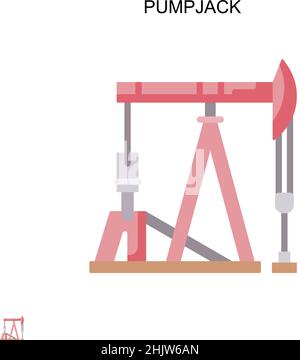 Icône de vecteur simple Pumpjack.Modèle de conception de symbole d'illustration pour élément d'interface utilisateur Web mobile. Illustration de Vecteur