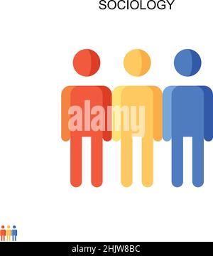 Icône de vecteur simple de sociologie.Modèle de conception de symbole d'illustration pour élément d'interface utilisateur Web mobile. Illustration de Vecteur