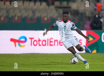 Yaoundé, Cameroun, 14 janvier 2022: !H2!Au cours de la coupe d'Afrique des Nations du Ghana contre le Gabon au stade Ahmadou Ahidjo.Prix Kim/CSM. Banque D'Images