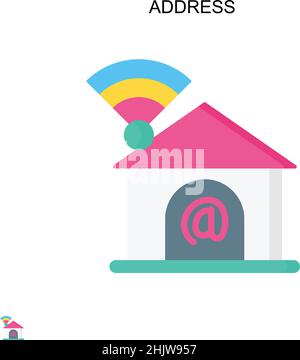 Adresse icône de vecteur simple.Modèle de conception de symbole d'illustration pour élément d'interface utilisateur Web mobile. Illustration de Vecteur