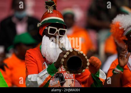 Douala, Cameroun, 16 janvier 2022 : !!Pendant la Sierra Leone contre Côte d'Ivoire - coupe d'Afrique des nations au stade de Japoma.Prix Kim/CSM. Banque D'Images