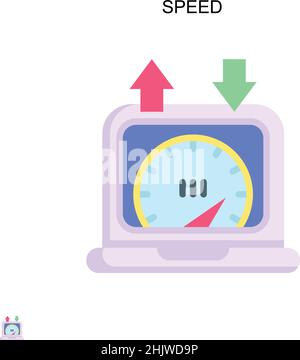 Icône de vecteur simple de vitesse.Modèle de conception de symbole d'illustration pour élément d'interface utilisateur Web mobile. Illustration de Vecteur