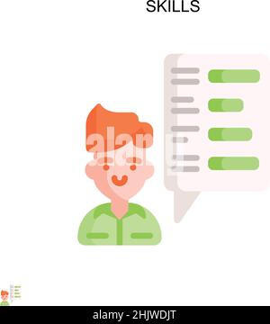 Icône de vecteur simple de compétences.Modèle de conception de symbole d'illustration pour élément d'interface utilisateur Web mobile. Illustration de Vecteur