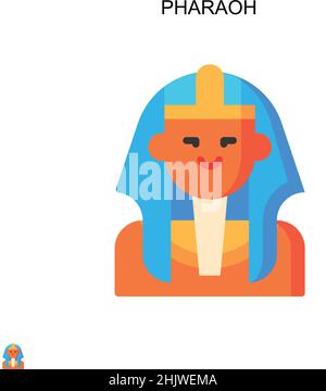 Icône de vecteur simple Pharaon.Modèle de conception de symbole d'illustration pour élément d'interface utilisateur Web mobile. Illustration de Vecteur