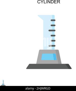 Icône vecteur simple cylindre.Modèle de conception de symbole d'illustration pour élément d'interface utilisateur Web mobile. Illustration de Vecteur